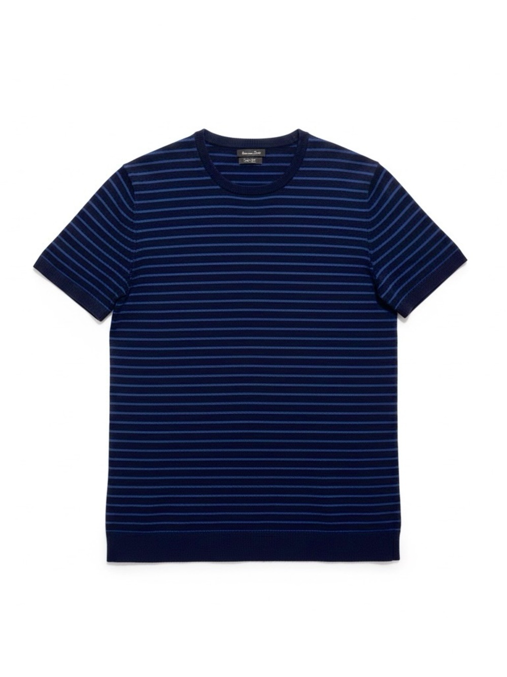 Massimo Dutti Short Sleeve Sweater Women’s Size‎ Small Black & Blue Striped